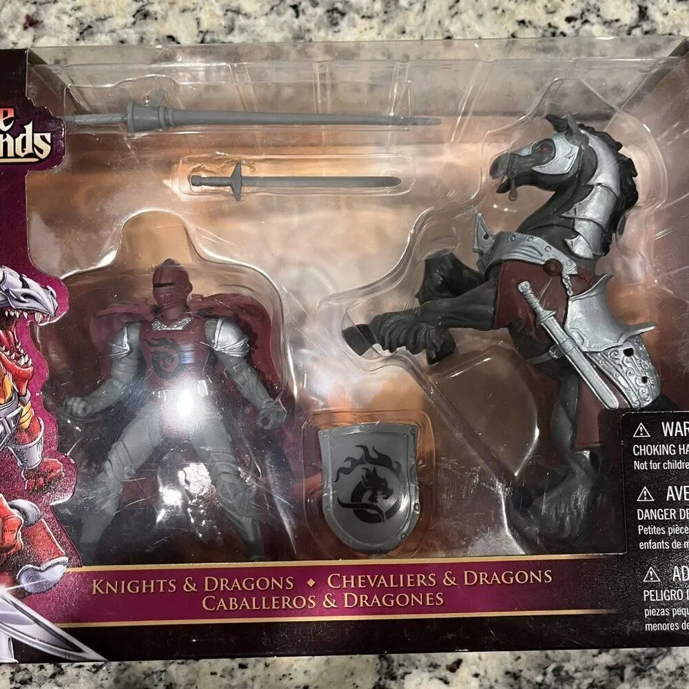 VTG Toys R Us True Legends Knights Of Excalibur Play Set Action Figure New Red
